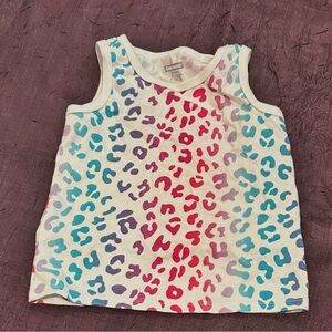 Colorful Leopard Print Kids Tank Top